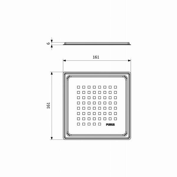 Kratka-Purus-Chess-155x155-rysunek-techniczny-z-z-naniesionymi-wymiarami. Kratka-Purus-Chess-155x155-rysunek-techniczny-z-z-naniesionymi-wymiarami.
