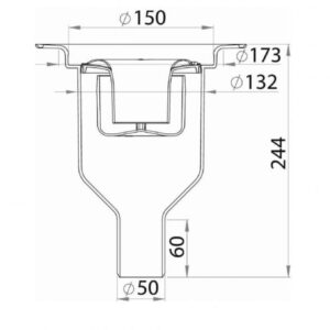 Odplyw-Brage-50-mm-PURUS-wpust-podlogowy-kratka-sciekowa-do-wykladzin-PCV---rysunek-techniczny-z-naniesionymi-wymiarami---przekroj Odplyw-Brage-50-mm-PURUS-wpust-podlogowy-kratka-sciekowa-do-wykladzin-PCV---rysunek-techniczny-z-naniesionymi-wymiarami---przekroj