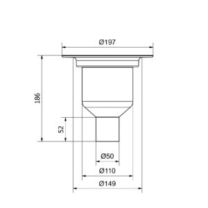 Odplyw-Mini-Brage-50-mm-PURUS-wpust-podlogowy-kratka-sciekowa-do-wykladzin-PCV---wykonany-z-tworzywa-sztucznego----rysunek-techniczny