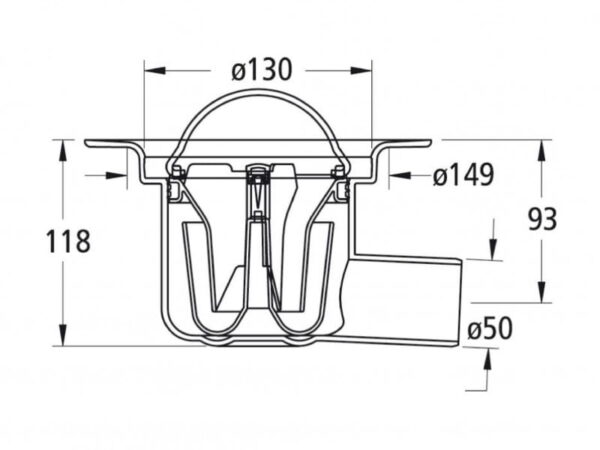 Odplyw-Mini-Oden-50-mm-PURUS-wpust-podlogowy-kratka-sciekowa-do-wykladzin-PCV---wykonany-z-tworzywa-sztucznego----rysunek-techniczny---przekroj Odplyw-Mini-Oden-50-mm-PURUS-wpust-podlogowy-kratka-sciekowa-do-wykladzin-PCV---wykonany-z-tworzywa-sztucznego----rysunek-techniczny---przekroj