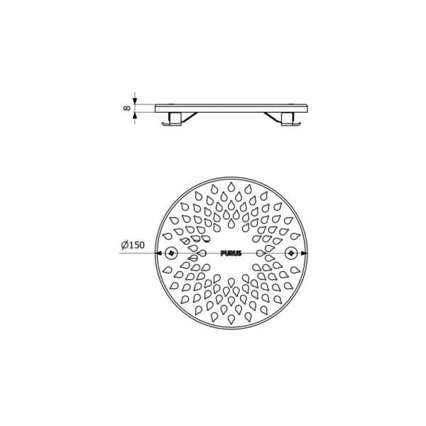Rysunek-techniczny-rusztu-drop-150-z-naniesionymi-wymiarami. Rysunek-techniczny-rusztu-drop-150-z-naniesionymi-wymiarami.