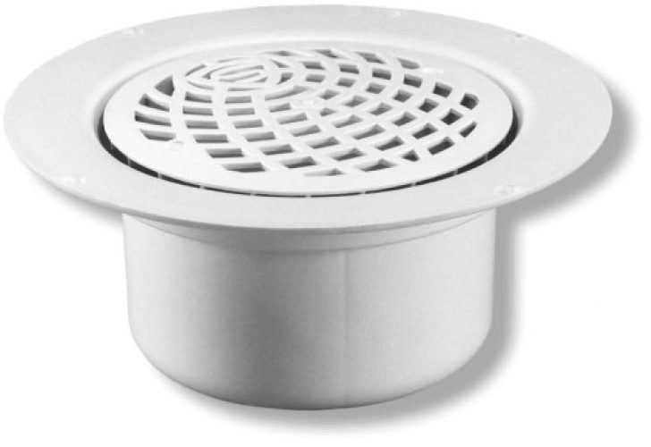 Odplyw-Duschbrunn-50-mm-wpust-podlogowy-kratka-sciekowa-do-wykladzin-PCV---wykonany-z-tworzywa-sztucznego-bialy-na-bialym-tle