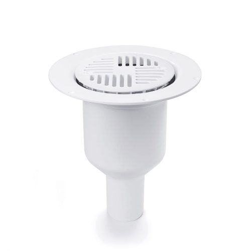 Odplyw-Mini-Brage-50-mm-PURUS-wpust-podlogowy-kratka-sciekowa-do-wykladzin-PCV---wykonany-z-tworzywa-sztucznego----bialy-na-bialym-tle