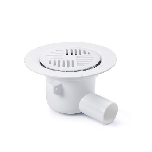Odplyw-Mini-Oden-50-mm-PURUS-wpust-podlogowy-kratka-sciekowa-do-wykladzin-PCV---wykonany-z-tworzywa-sztucznego----bialy-na-bialym-tle